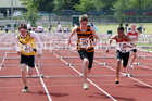 Boys under-15 hurdles, North Eastern Track and Fields Champs., Middlesbrough. Photo: David T. Hewitson/Sports for All Pics